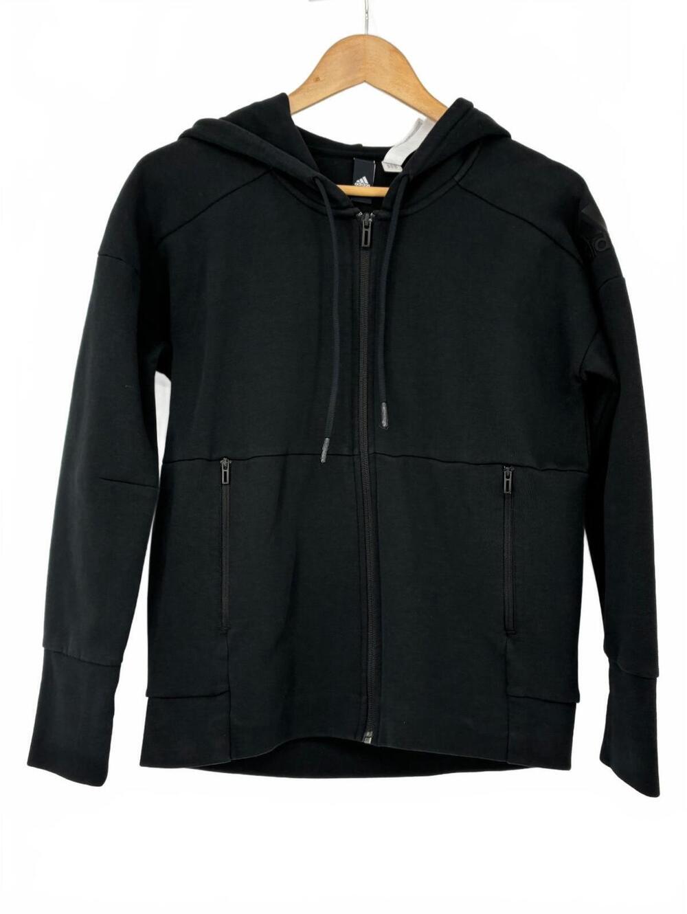 adidas Black Full Zip Hoodie Athletic Sweatshirt Women's Size Small